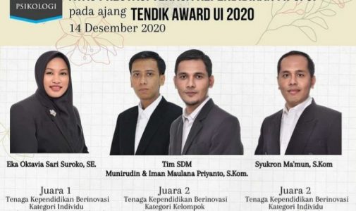F.Psi UI Raih Prestasi Di Ajang Diktendik Award UI 2020